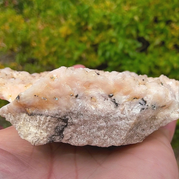 Icy Pink Peach Display Dolomite w/ Chalcopyrite Specimen--Collector's Quality - Picture 6 of 17